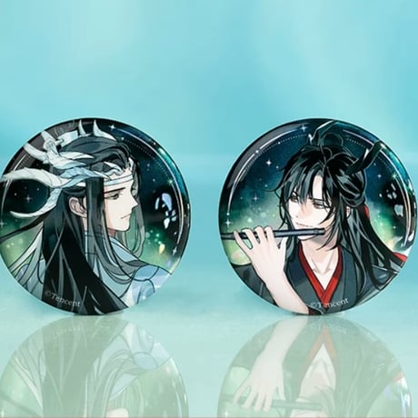 【 第2期・販売分 】 魔道祖師（苍妹儿）★ 御龙归藏（第1弾）【 02・03 】 缶バッジ（星辰版・单人）2種セット《御龙归藏系列・徽章（星辰版・单人）魏无羡&蓝忘机》