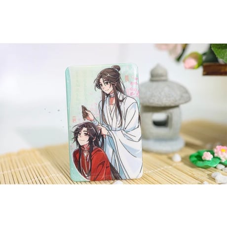 天官賜福（觅星社）★ 温馨日常 【 03 】 缶バッジ（四角・梳头）《温馨日常系列・徽章（方形・梳头）》【予約商品・メーカー発送目安：ご注文日より30日以内】