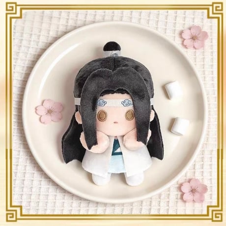 魔道祖師（MELINK）★ ぬいぐるみストラップ（端坐）約10cm《端坐小挂件系列・毛绒挂件》【予約商品・5月〜6月以降の発送予定】