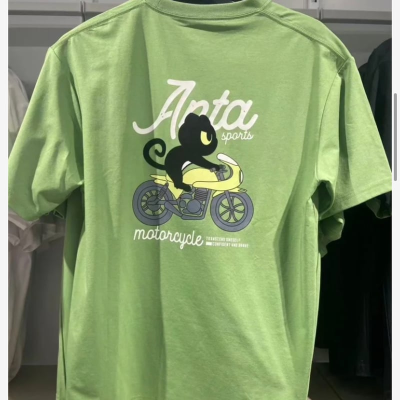 王一博 85デザインTシャツ半袖綿100オートバイTシャツ 王一博・代言人（安踏） ☆ Tシャツ（小猫摩托）※男女兼用《小猫摩托