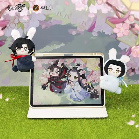 魔道祖師（苍妹儿）★ ぬいぐるみ ストラップ（桃梦抱兔）クリップタイプ《桃梦抱兔系列・毛绒来夹挂件》