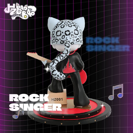 【 アウトレット品・他商品との同梱不可 】HZ BAO BAO ★ フィギュア（Rock Singer）20cm《Rock Singer 摇滚主唱手办》