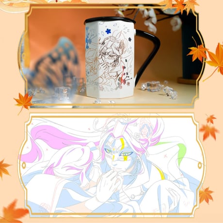 天官賜福（幸运石）★ マグカップ（惊鸿一瞥）※スプーン付《惊鸿一瞥・切面陶瓷杯》