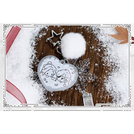 【 ◎ 】天官賜福（bilibili Goods）★  风雪归人 【 12 】 ストラップ（雪地画）　※アクリル《风雪归人系列・雪地画亚克力挂件》【予約商品・3月〜4月以降の発送予定】