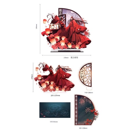 【 アウトレット品・他商品との同梱不可 】魔道祖師（kaze） ★ アクリルスタンド《忘羡・红叶之盟亚双人・克力立牌》