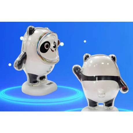 【 11 】ビンドゥンドゥン ★ フィギュア（8cm ）※台座（白）《冰墩墩・手办（8cm）》