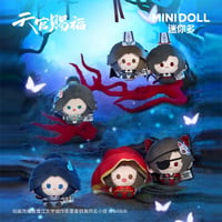 【 アウトレット品・他商品との同梱不可 】天官賜福（MiniDoll）★ ぬいぐるみ ストラップ（萌行鬼市・約8cm）※ブラインド形式《萌行鬼市系列・躺躺毛绒挂件盲盒（15cm）》