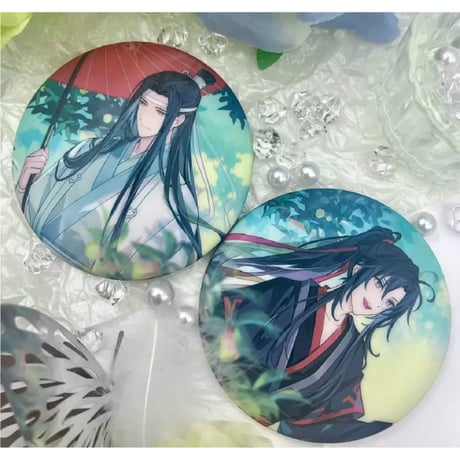 魔道祖師（腾讯）★ 夏日青梅【 09 】3D・缶バッジ（2種セット）75mm《夏日青梅・75mm・光栅徽章组合（全2款）》