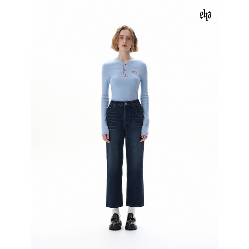 EHz・Z ☆ 雪后俱乐部 【 14 】 デニムジーンズ（直筒九分）《雪后