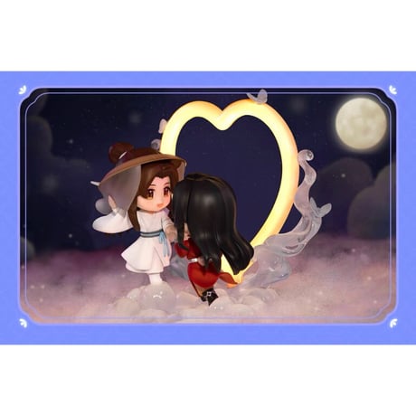 【 アウトレット品・他商品との同梱不可 】天官賜福（擎苍） ★ フィギュア・セット⑪（謝怜&花城）凝光赴月　※箱なし・透明ケースでの発送《凝光赴月・手办（謝怜&花城）》
