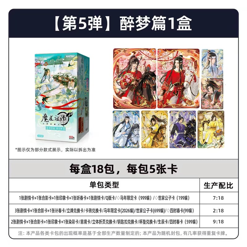 第2期・販売分【 1袋 おまけ付 】魔道祖師（卡游）☆ トレーディング