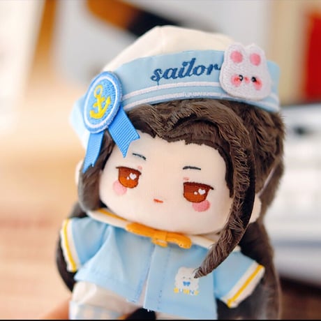 【 公式アイテムではございません 】（kaze） ★ 衣装セット（セーラー）【 10cm ぬい用 】《奶呼呼・10cm 勇敢水手兔娃衣》
