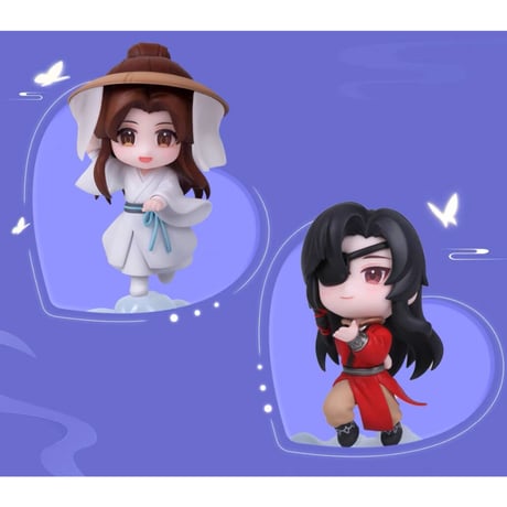 【 アウトレット品・他商品との同梱不可 】天官賜福（擎苍） ★ フィギュア・セット⑪（謝怜&花城）凝光赴月　※箱なし・透明ケースでの発送《凝光赴月・手办（謝怜&花城）》