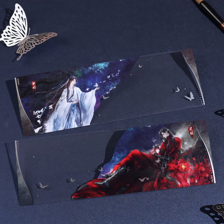 天官賜福（bili bili） ★ 星霜荏苒 【 04 】 コレクションチケット（黑・2種セット）　※アクリル《星霜荏苒系列・收藏票套组（黑・单人・全2款）》