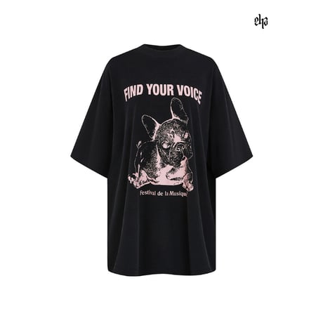 【 アウトレット品・他商品との同梱不可 】EHz・Z ★ 夏日音乐节・2 【 01 】  短袖・Tシャツ（小狗）《夏日音乐节・2系列・小狗水洗T恤》【 発送日未定 】