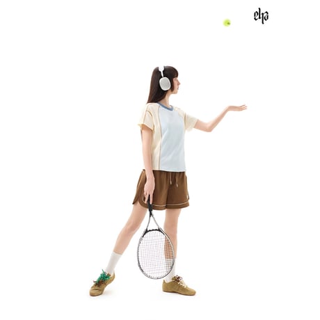 EHz・Z ★ 山语牧童 【 08 】 半袖・Tシャツ（撞色领后背印花）《山语牧童・撞色领后背印花T恤》【予約商品・ 発送日未定】