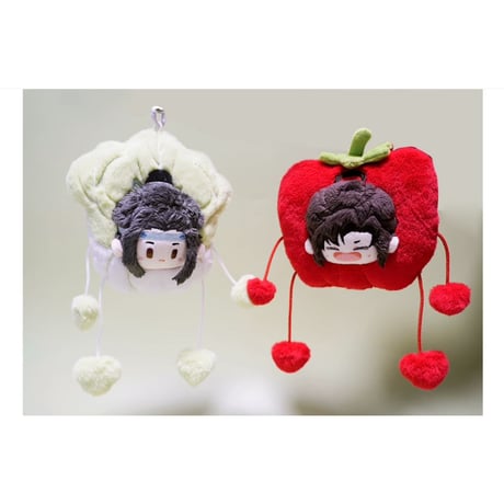 魔道祖師（kaze）★ ぬいぐるみストラップ（収納付）《奶呼呼豆豆玩偶・辣椒白菜收纳挂件》