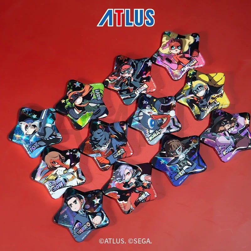 ペルソナ5 タクティクス　中国販売　SEGA グリッターバッジ　全種B ペルソナ5 タクティクス 中国販売 SEGA グリッターバッジ 全種B