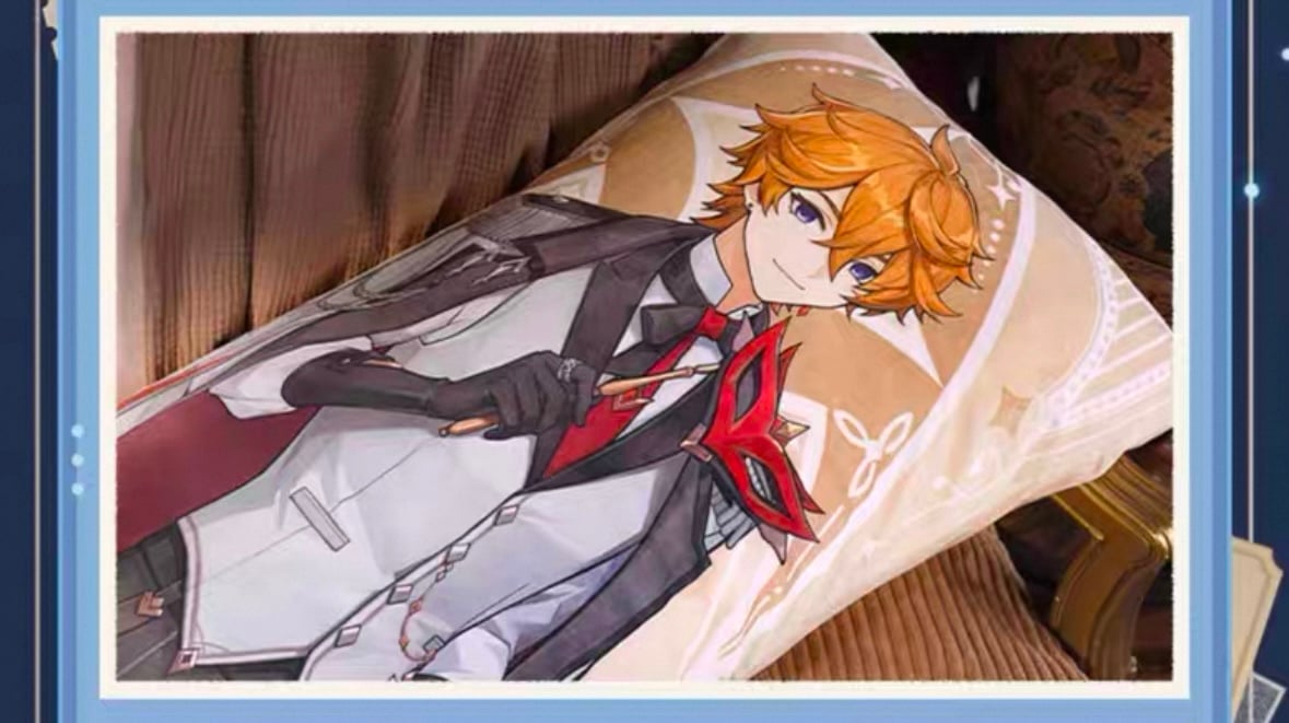 タルタリヤ 煌夜華宴：クッション・抱き枕 原神・公式 1 原神 ☆ 璀夜华宴（达达利亚）【 09 】 抱き枕《璀夜华宴系列