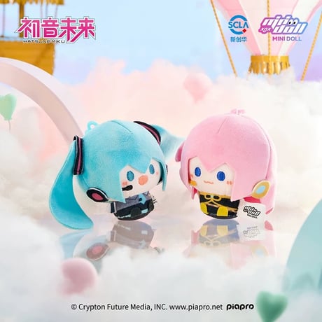 初音ミク（初音未来・MiniDoll）★ 娃偶乐园【 01 】ぬいぐるみ ストラップ（圆滚滚）《娃偶乐园系列・圆滚滚 毛绒挂件》【予約商品・7月以降の発送予定】