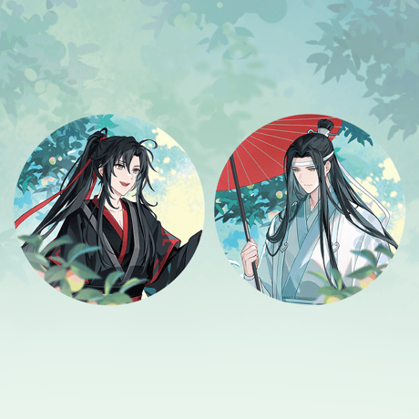 魔道祖師（腾讯）★ 夏日青梅【 09 】3D・缶バッジ（2種セット）75mm《夏日青梅・75mm・光栅徽章组合（全2款）》