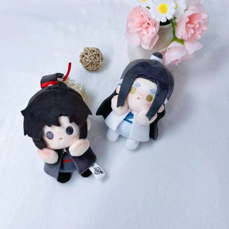 魔道祖師（MELINK）★ ぬいぐるみストラップ（端坐）約10cm《端坐小挂件系列・毛绒挂件》【予約商品・5月〜6月以降の発送予定】