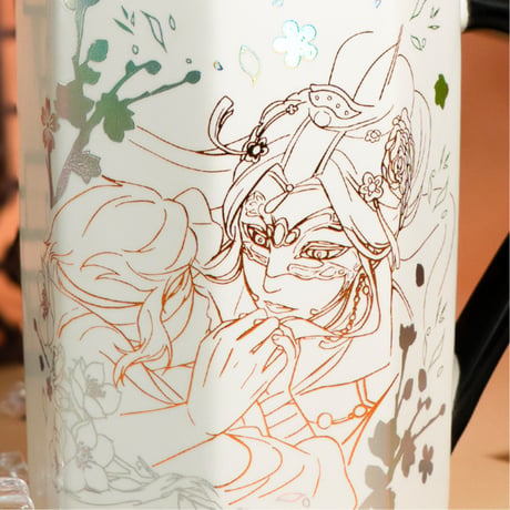 天官賜福（幸运石）★ マグカップ（惊鸿一瞥）※スプーン付《惊鸿一瞥・切面陶瓷杯》