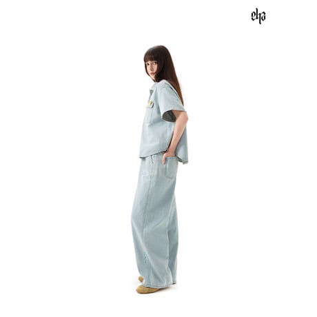 EHz・Z ★ 山语牧童 【 02 】 デニムパンツ（彩色扣子）《山语牧童・彩色扣子牛仔裤》【予約商品・ 発送日未定】