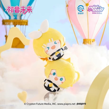 初音ミク（初音未来・MiniDoll）★ 娃偶乐园【 01 】ぬいぐるみ ストラップ（圆滚滚）《娃偶乐园系列・圆滚滚 毛绒挂件》【予約商品・7月以降の発送予定】