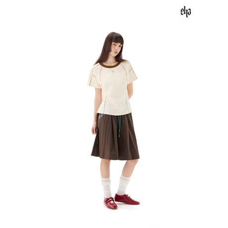 EHz・Z ★ 山语牧童 【 08 】 半袖・Tシャツ（撞色领后背印花）《山语牧童・撞色领后背印花T恤》【予約商品・ 発送日未定】