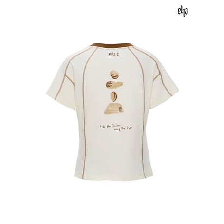 EHz・Z ★ 山语牧童 【 08 】 半袖・Tシャツ（撞色领后背印花）《山语牧童・撞色领后背印花T恤》【予約商品・ 発送日未定】