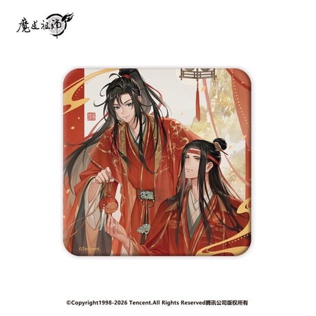【 ☆ 】魔道祖師（南漫社）★ 红岁驰春 【 06 】 缶バッジ（四角）《红岁驰春系列・方形吧唧》