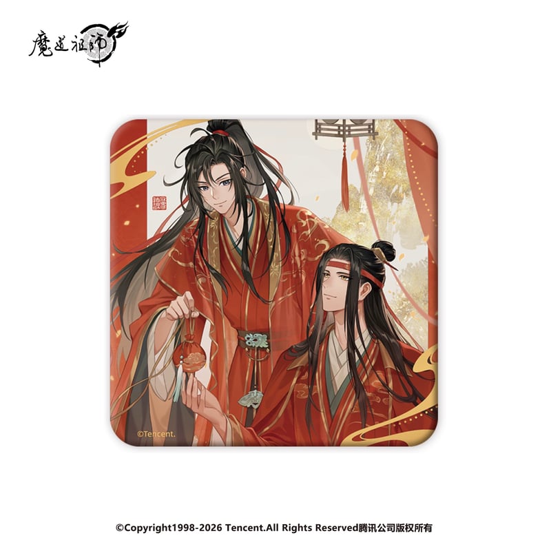 ☆ 】魔道祖師（南漫社）☆ 红岁驰春 【 06 】 缶バッジ（四角）《红岁