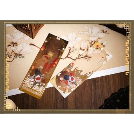 天官賜福（bili bili） ★ 织梦初逢 【 03 】 コレクションチケット（2種セット）　※アクリル&紙製《织梦初逢・亚克力收藏套票（全2款）》