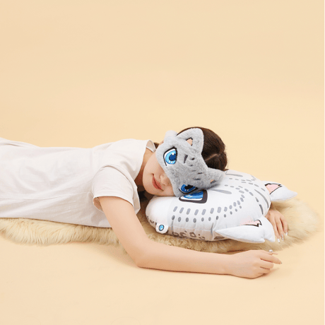 【 アウトレット品・他商品との同梱不可 】HZ BAO BAO ★ クッション & アイマスクセット《抱枕 & 眼罩》