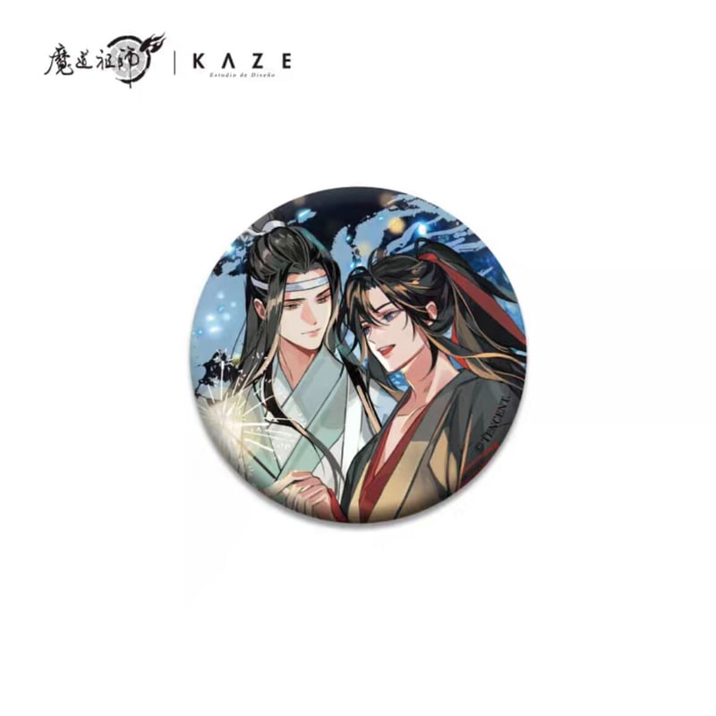 魔道祖師藍ワンジ缶バッジ瑠璃春(るりしゅん) 公式バッチKaze出品