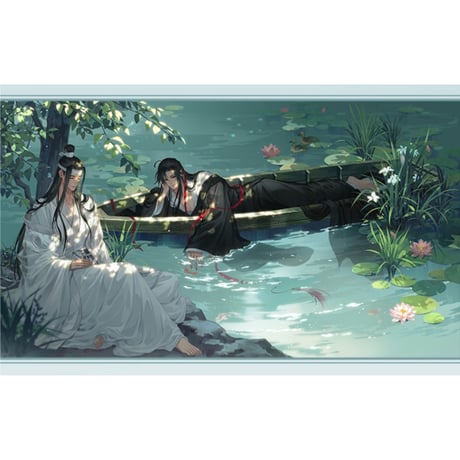 魔道祖師（幸运石）★  LEDライト付・折りたたみ傘（荷塘小憩）《魏荷塘小憩・自动傘》