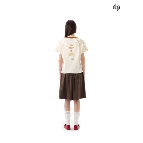 EHz・Z ★ 山语牧童 【 08 】 半袖・Tシャツ（撞色领后背印花）《山语牧童・撞色领后背印花T恤》【予約商品・ 発送日未定】
