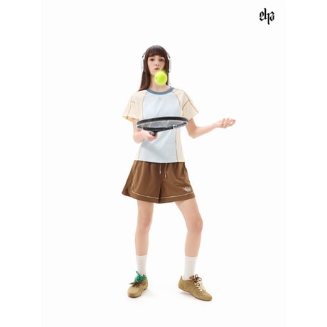 EHz・Z ★ 山语牧童 【 08 】 半袖・Tシャツ（撞色领后背印花）《山语牧童・撞色领后背印花T恤》【予約商品・ 発送日未定】