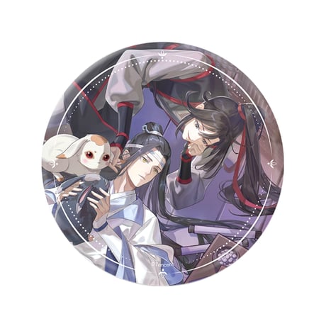 魔道祖師（腾讯）★ 闲庭嬉兔【 08 】缶バッジ（大）150mm《闲庭嬉兔・150mm・双人泡面徽章》