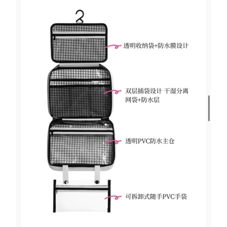 【 アウトレット品・他商品との同梱不可 】HZ BAO BAO ★ 化粧ポーチ《户外旅行系列・便携洗漱包》