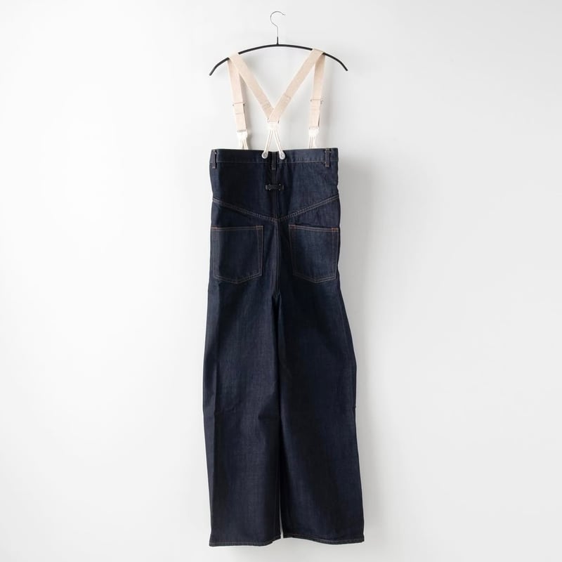 NATIVE VILLAGE Linen+Cotton サスペンダー デニムパンツ | ich