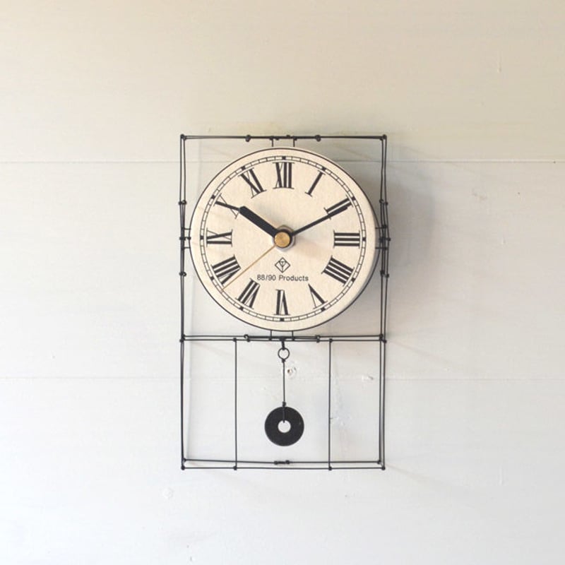 88/90 Products Wire Clock 四角型 ローマ数字 | ichishina
