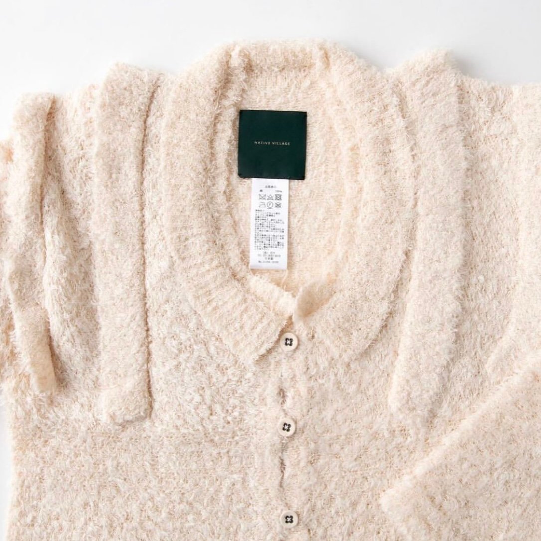 NATIVE VILLAGE Frill knit フリルカーディガン | ichishina