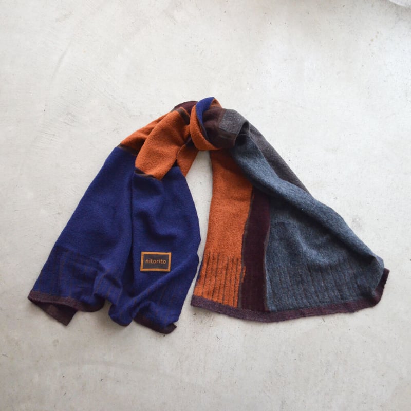 nitorito / ストール oh,hori（navy） | ichishina webshop