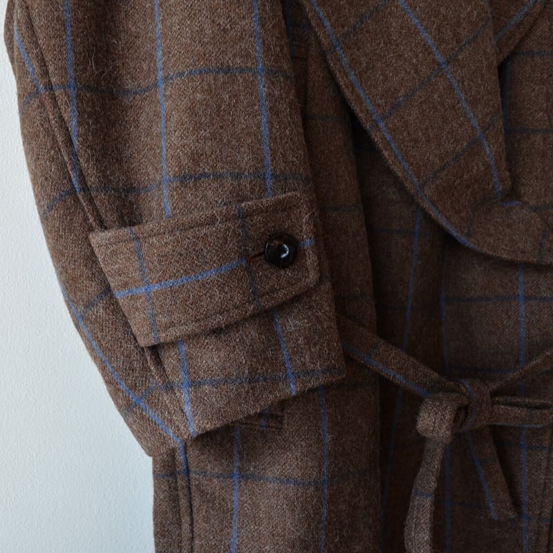 NATIVE VILLAGE Blue line コート/ brown+blue | ich NATIVE VILLAGE Blue line コート/ brown+blue | ich