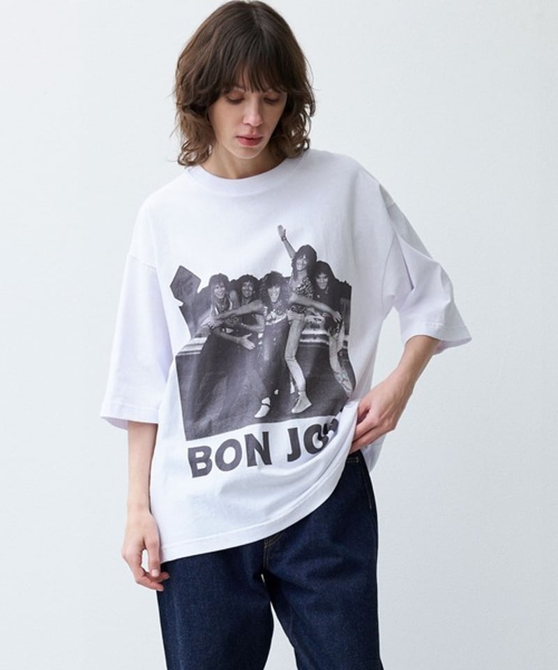 80s 激レア。Bon Jovi グラフィックTシャツ ブラック。極美品プリント GOOD ROCK SPEED(グッドロックスピード)ヴィンテージ加工バンド