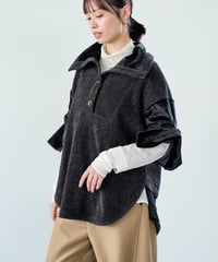 【Lallia Mu 26AW】2614512 クォーターリブジャージープルオーバー