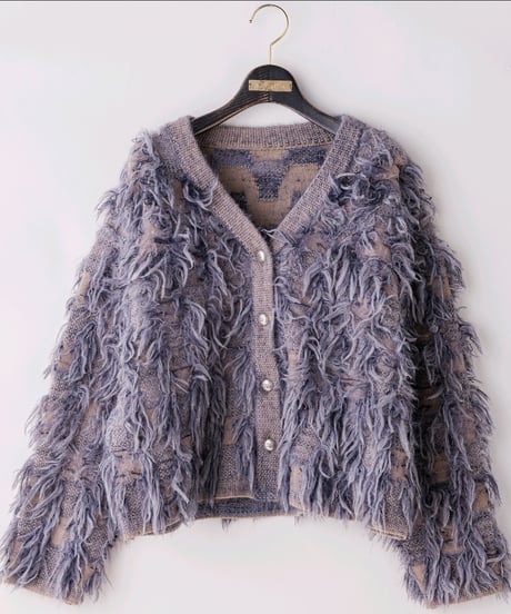 【Lallia Mu 26AW】 2613421 ジャガードニットカーディガン