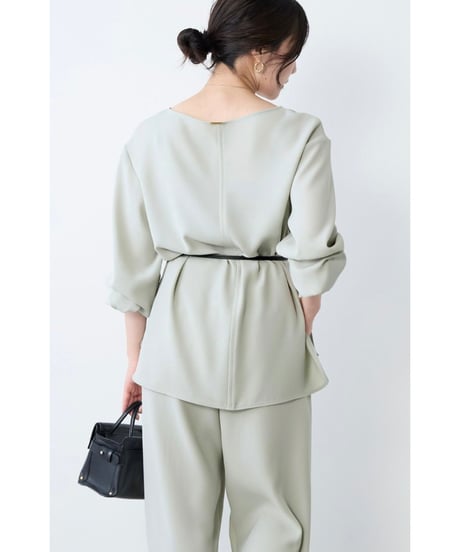【MICA&DEAL】 0126101011 シルキーボートネックブラウス